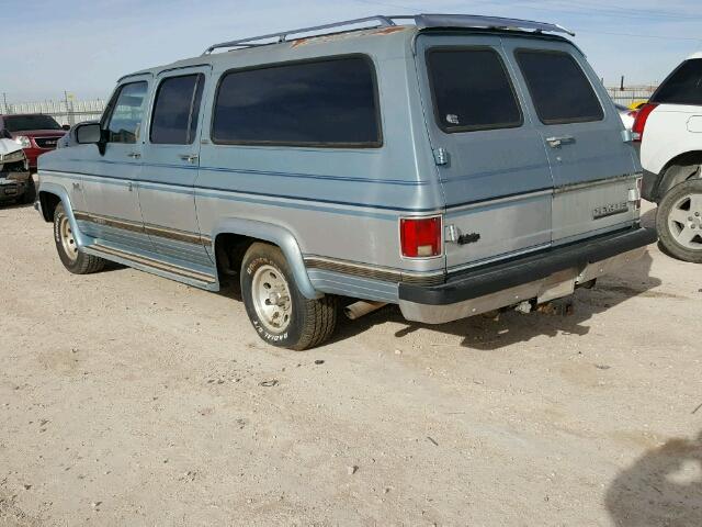 1GBER16K9LF161544 - 1990 CHEVROLET SUBURBAN R BLUE photo 3