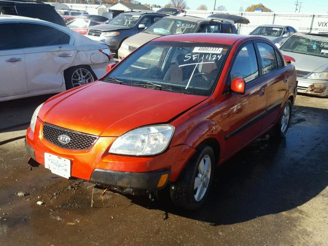 KNADE123376188369 - 2007 KIA RIO BASE RED photo 2