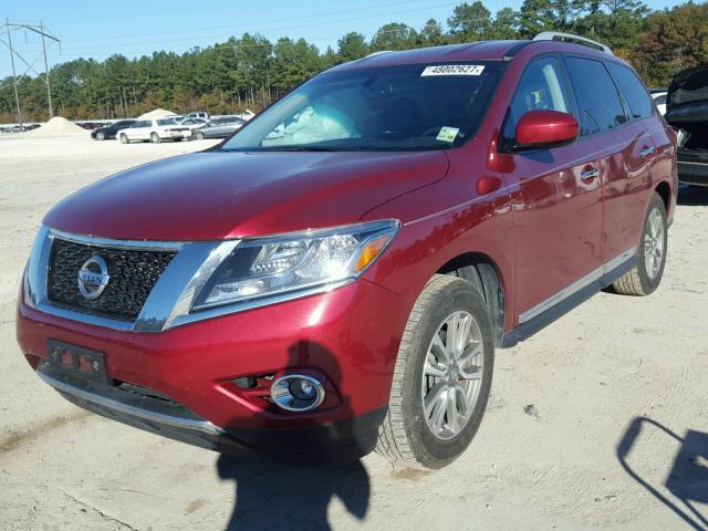 5N1AR2MN8DC623832 - 2013 NISSAN PATHFINDER RED photo 2