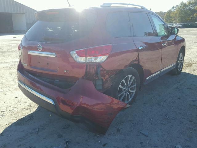 5N1AR2MN8DC623832 - 2013 NISSAN PATHFINDER RED photo 4