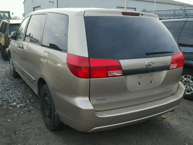 5TDZA29C64S038932 - 2004 TOYOTA SIENNA CE BEIGE photo 3