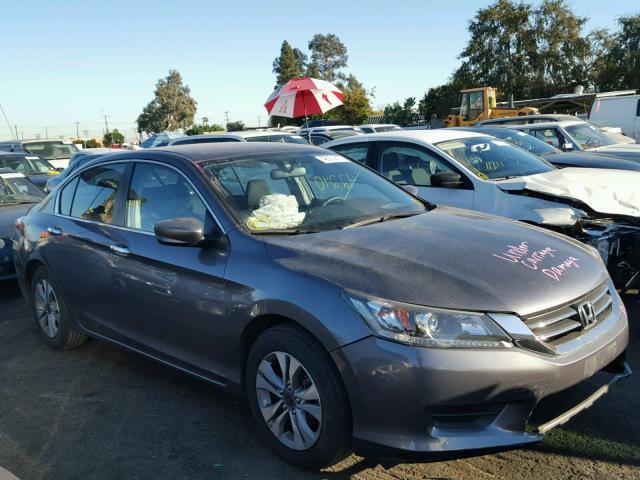 1HGCR2F33EA012937 - 2014 HONDA ACCORD LX GRAY photo 1