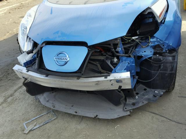 1N4AZ0CP5EC336743 - 2014 NISSAN LEAF S BLUE photo 9