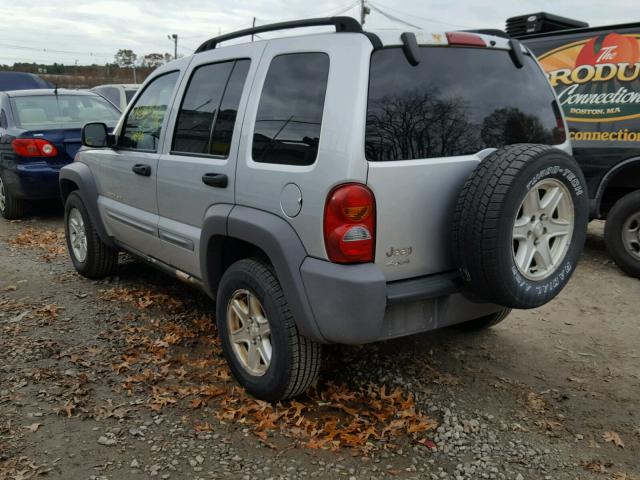 1J4GL48K92W350871 - 2002 JEEP LIBERTY SP SILVER photo 3