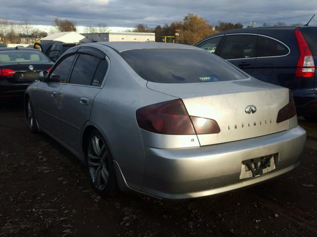 JNKCV51F65M306343 - 2005 INFINITI G35 SILVER photo 3