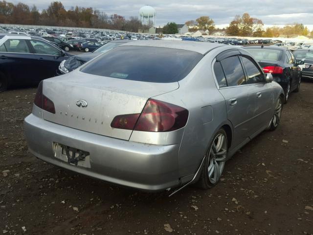 JNKCV51F65M306343 - 2005 INFINITI G35 SILVER photo 4