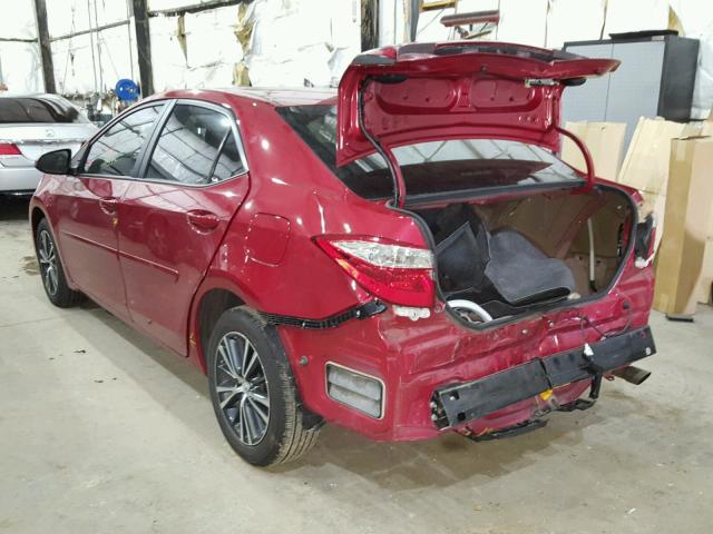 2T1BURHE7GC699659 - 2016 TOYOTA COROLLA L RED photo 3