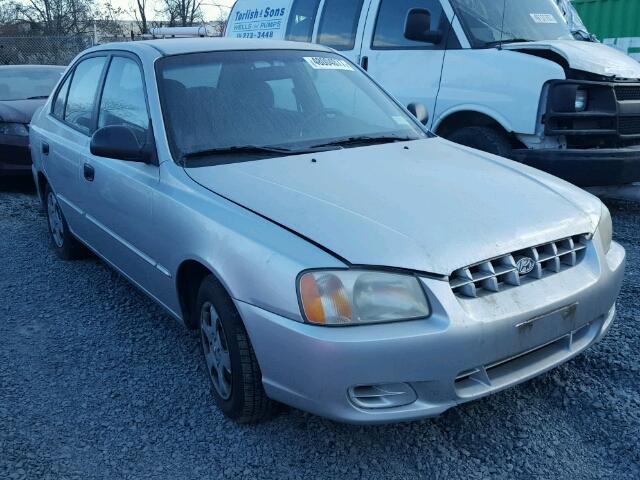 KMHCG45C42U340455 - 2002 HYUNDAI ACCENT GL SILVER photo 1