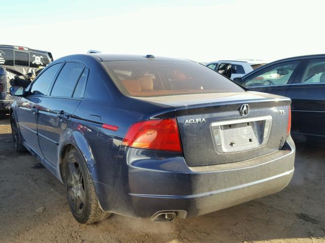 19UUA66225A027147 - 2005 ACURA TL BLUE photo 3