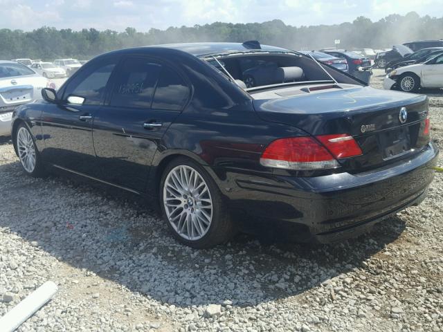 WBAHL83557DT07499 - 2007 BMW 750I BLACK photo 3