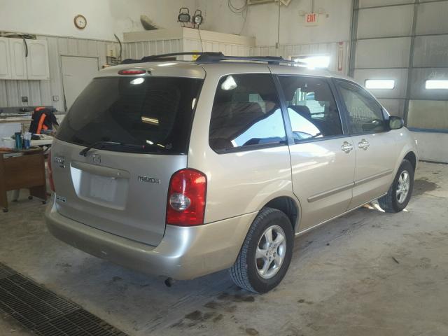 JM3LW28A720311410 - 2002 MAZDA MPV WAGON TAN photo 4