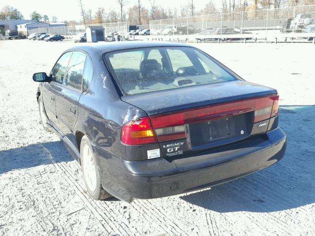 4S3BE6567Y6209366 - 2000 SUBARU LEGACY GT BLACK photo 3