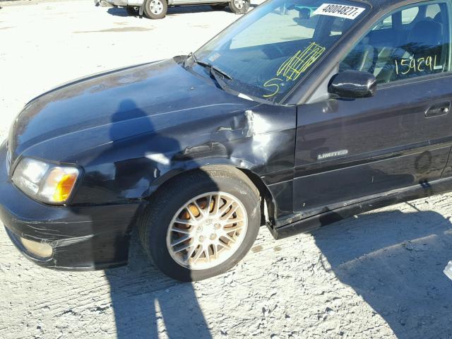 4S3BE6567Y6209366 - 2000 SUBARU LEGACY GT BLACK photo 9