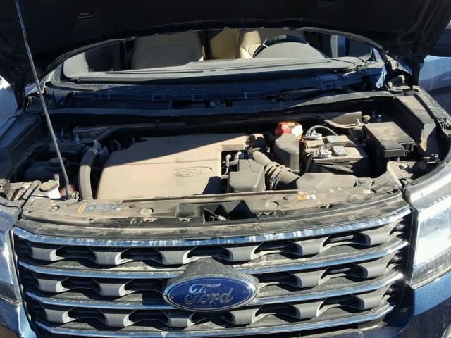 1FM5K8B81HGD22940 - 2017 FORD EXPLORER BLUE photo 7