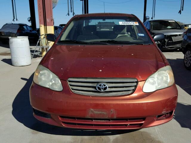 1NXBR32E23Z115944 - 2003 TOYOTA COROLLA CE RED photo 9