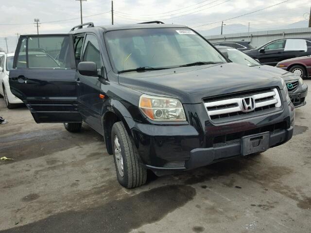 2HKYF18116H534835 - 2006 HONDA PILOT LX BLACK photo 1