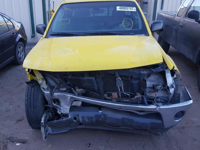 1N6BD06T38C432622 - 2008 NISSAN FRONTIER K YELLOW photo 9