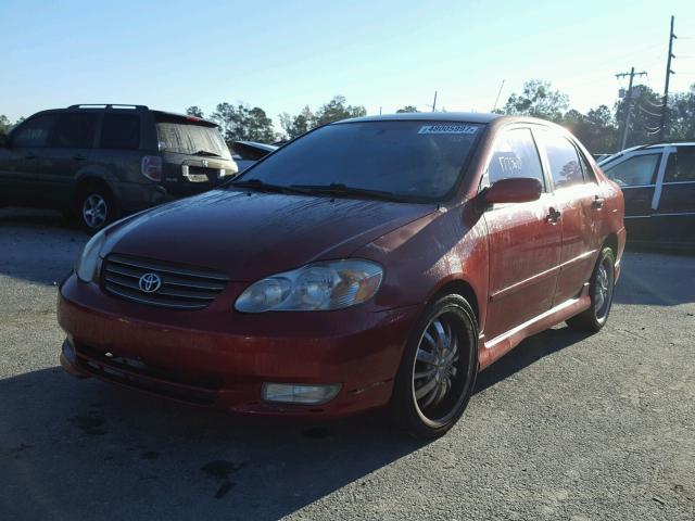 1NXBR38E63Z093342 - 2003 TOYOTA COROLLA CE RED photo 2