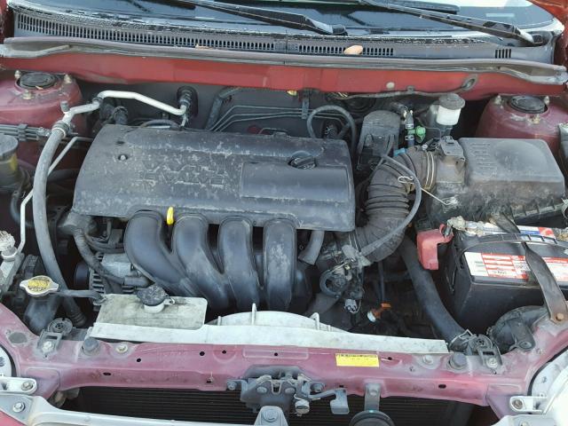 1NXBR38E63Z093342 - 2003 TOYOTA COROLLA CE RED photo 7