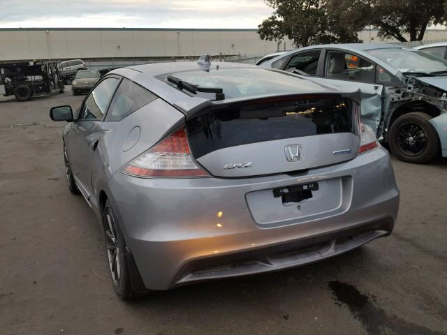 JHMZF1C68CS004929 - 2012 HONDA CR-Z EX SILVER photo 3