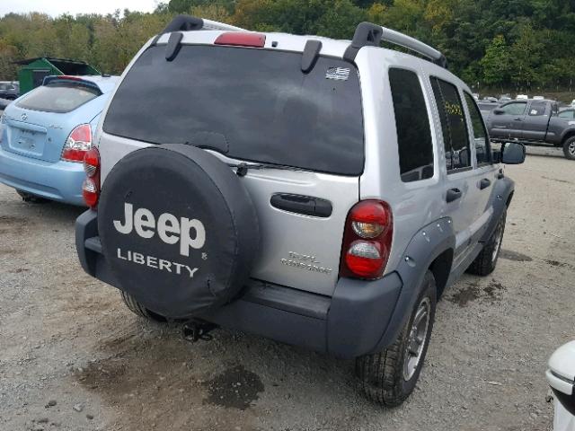 1J8GL38K65W617350 - 2005 JEEP LIBERTY RE 银色 照片 4