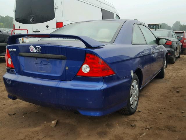 1HGEM22114L039763 - 2004 HONDA CIVIC DX V BLUE photo 4