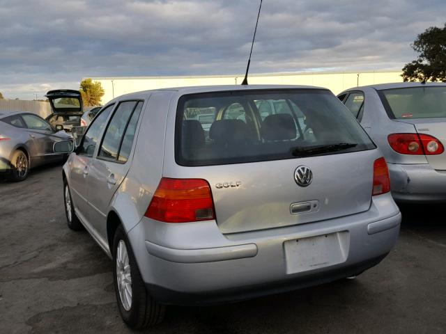 9BWGL61J744000548 - 2004 VOLKSWAGEN GOLF GLS SILVER photo 3