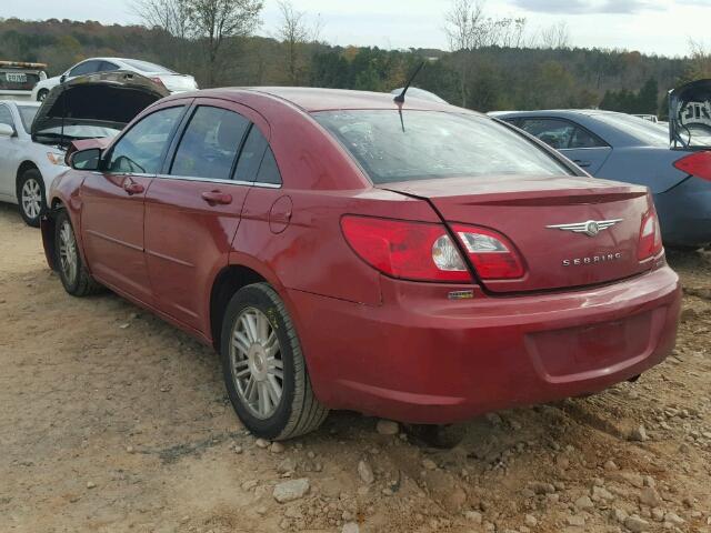 1C3LC56R18N273605 - 2008 CHRYSLER SEBRING TO RED photo 3