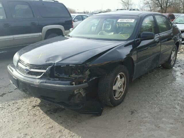 2G1WH55K829287051 - 2002 CHEVROLET IMPALA LS BLACK photo 2