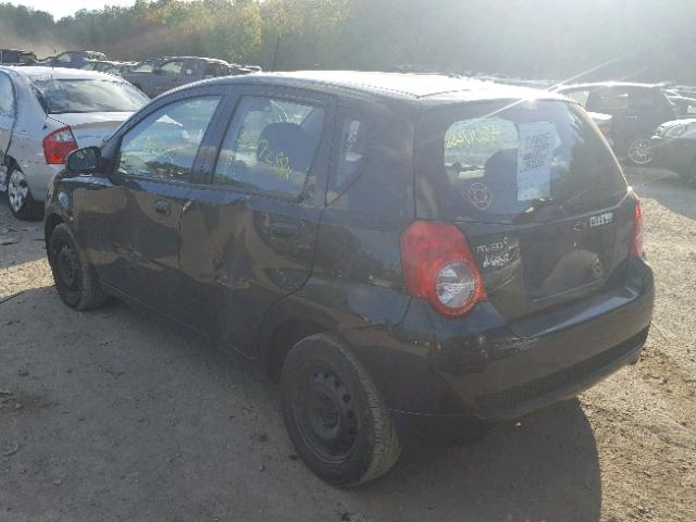 KL1TD6DE9AB100055 - 2010 CHEVROLET AVEO LS BLACK photo 3