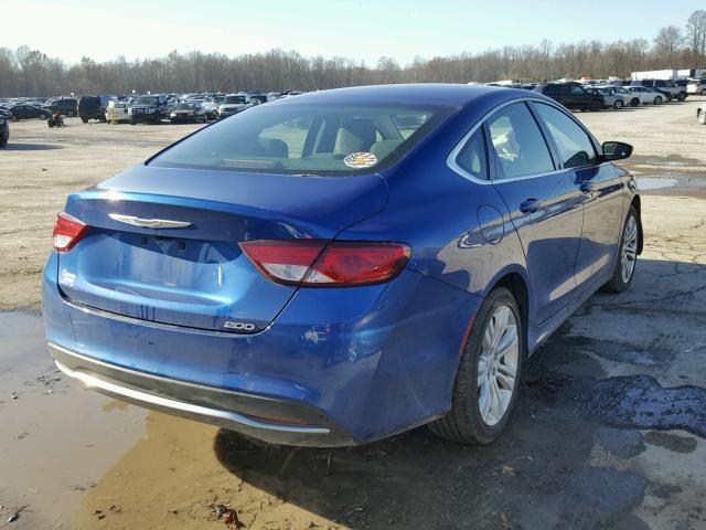 1C3CCCAB3GN135447 - 2016 CHRYSLER 200 LIMITE BLUE photo 4