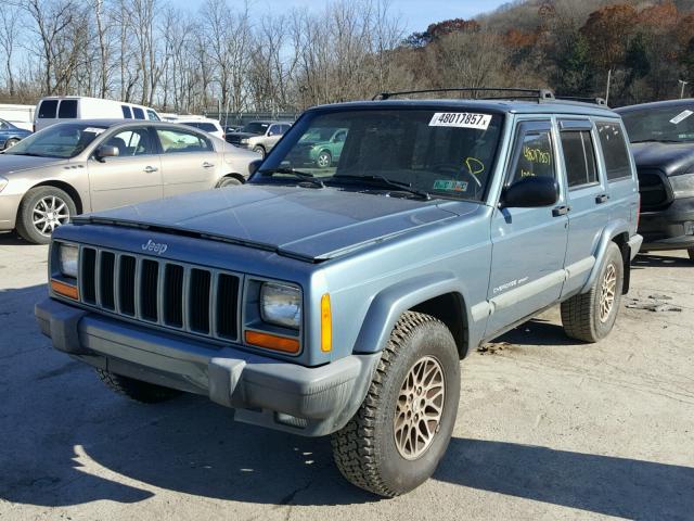 1J4FF68S5XL648227 - 1999 JEEP CHEROKEE S BLUE photo 2