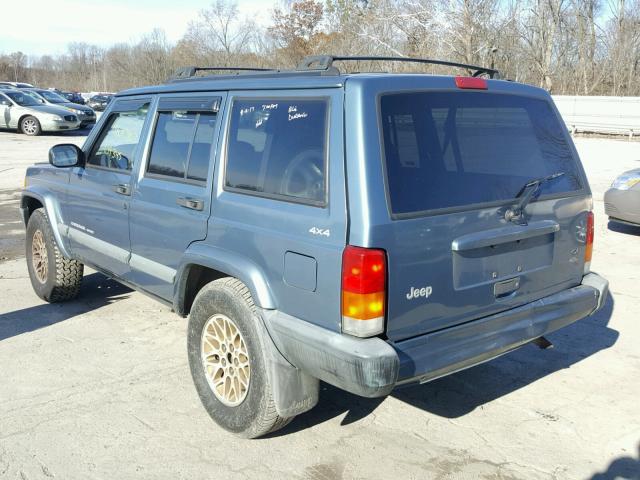 1J4FF68S5XL648227 - 1999 JEEP CHEROKEE S BLUE photo 3