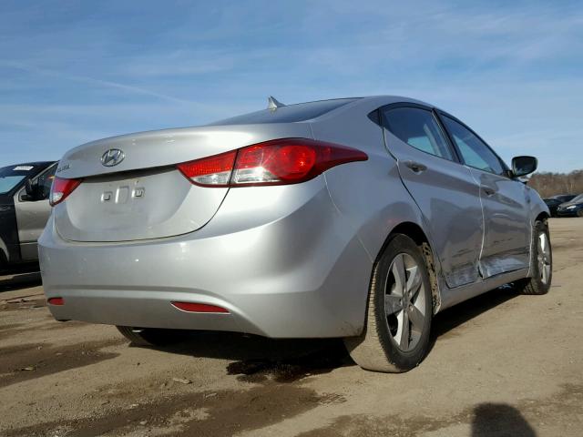 KMHDH4AE0CU261536 - 2012 HYUNDAI ELANTRA GL SILVER photo 4