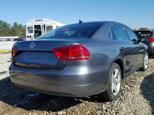 1VWBP7A39DC002594 - 2013 VOLKSWAGEN PASSAT SE GRAY photo 4