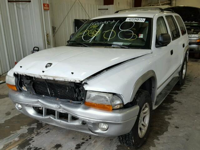 1D4HS58N03F605151 - 2003 DODGE DURANGO SL WHITE photo 2