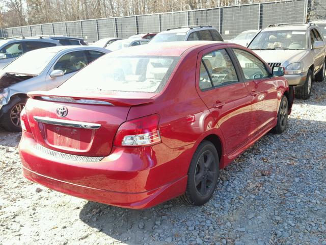 JTDBT923371083956 - 2007 TOYOTA YARIS RED photo 4