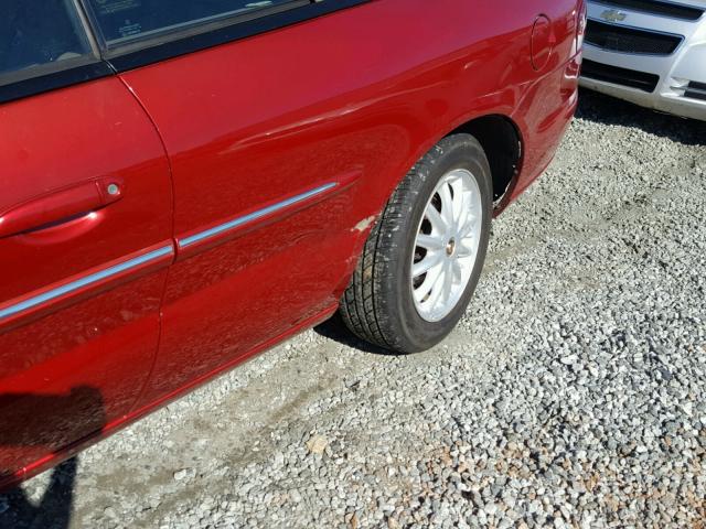 1C3EL55UX1N593820 - 2001 CHRYSLER SEBRING LX RED photo 9