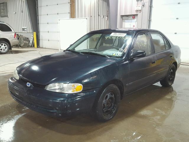 1Y1SK5282XZ420380 - 1999 CHEVROLET GEO PRIZM 绿色 照片 2