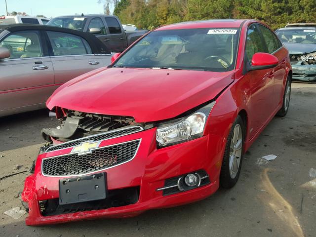 1G1PG5SC4C7302748 - 2012 CHEVROLET CRUZE LT RED photo 2