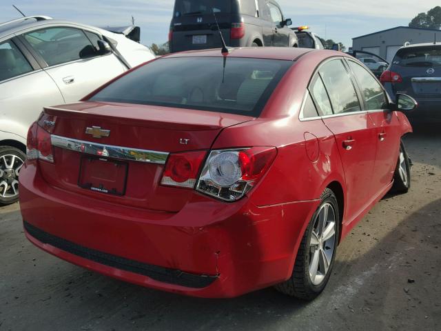 1G1PG5SC4C7302748 - 2012 CHEVROLET CRUZE LT RED photo 4