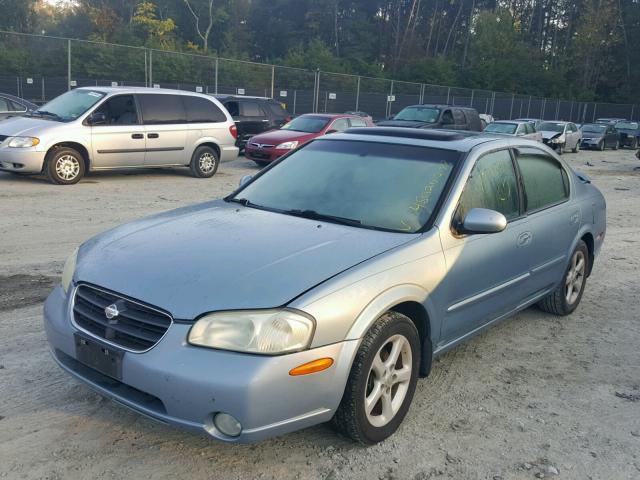 JN1CA31D41T618518 - 2001 NISSAN MAXIMA GXE BLUE photo 2