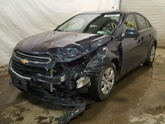 1G1PC5SB6F7245086 - 2015 CHEVROLET CRUZE LT BLUE photo 2