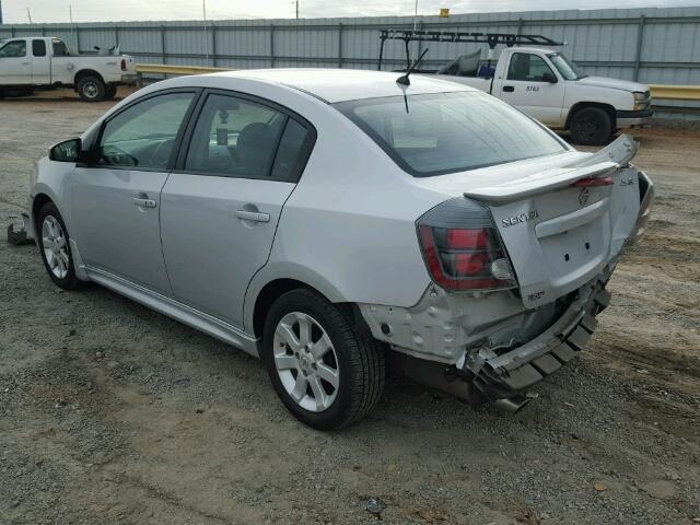 3N1AB6APXAL665251 - 2010 NISSAN SENTRA 2.0 SILVER photo 3