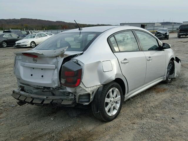 3N1AB6APXAL665251 - 2010 NISSAN SENTRA 2.0 SILVER photo 4