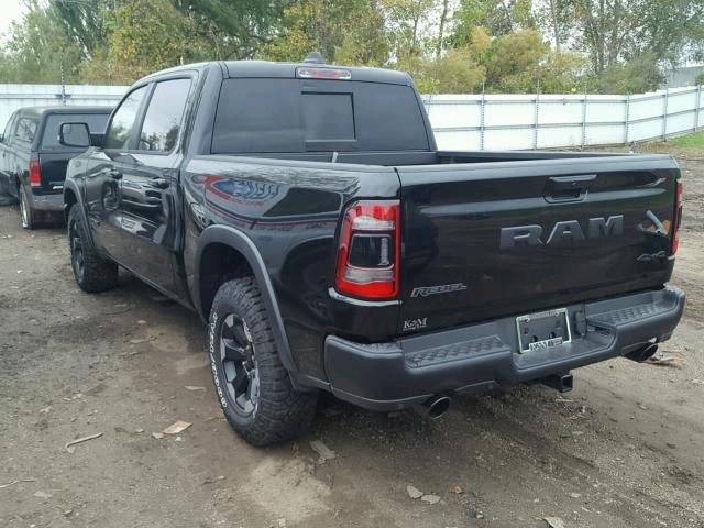 1C6SRFLTXKN563853 - 2019 RAM 1500 REBEL შავი ფოტო 3