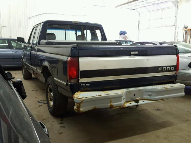 1FTEX15N6NKB43591 - 1992 FORD F150 BLUE photo 3