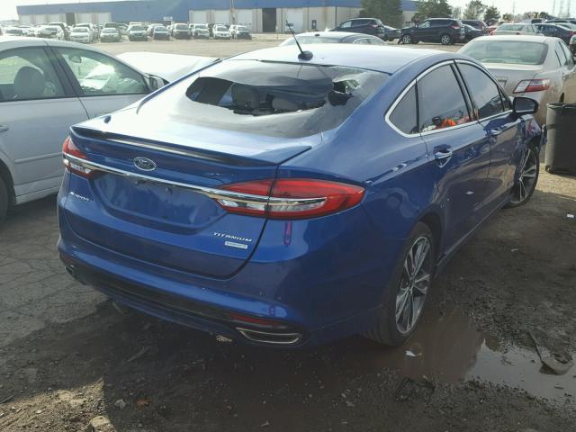 3FA6P0K9XHR177528 - 2017 FORD FUSION TIT BLUE photo 4