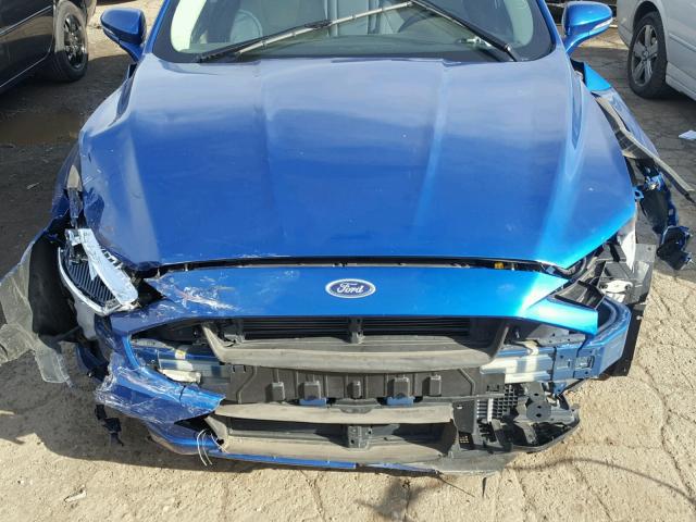 3FA6P0K9XHR177528 - 2017 FORD FUSION TIT BLUE photo 7