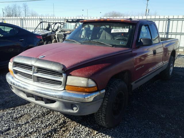 1B7GL23X4VS262836 - 1997 DODGE DAKOTA RED photo 2